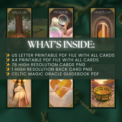 Celtic Magic Digital Oracle Deck - Instant Download